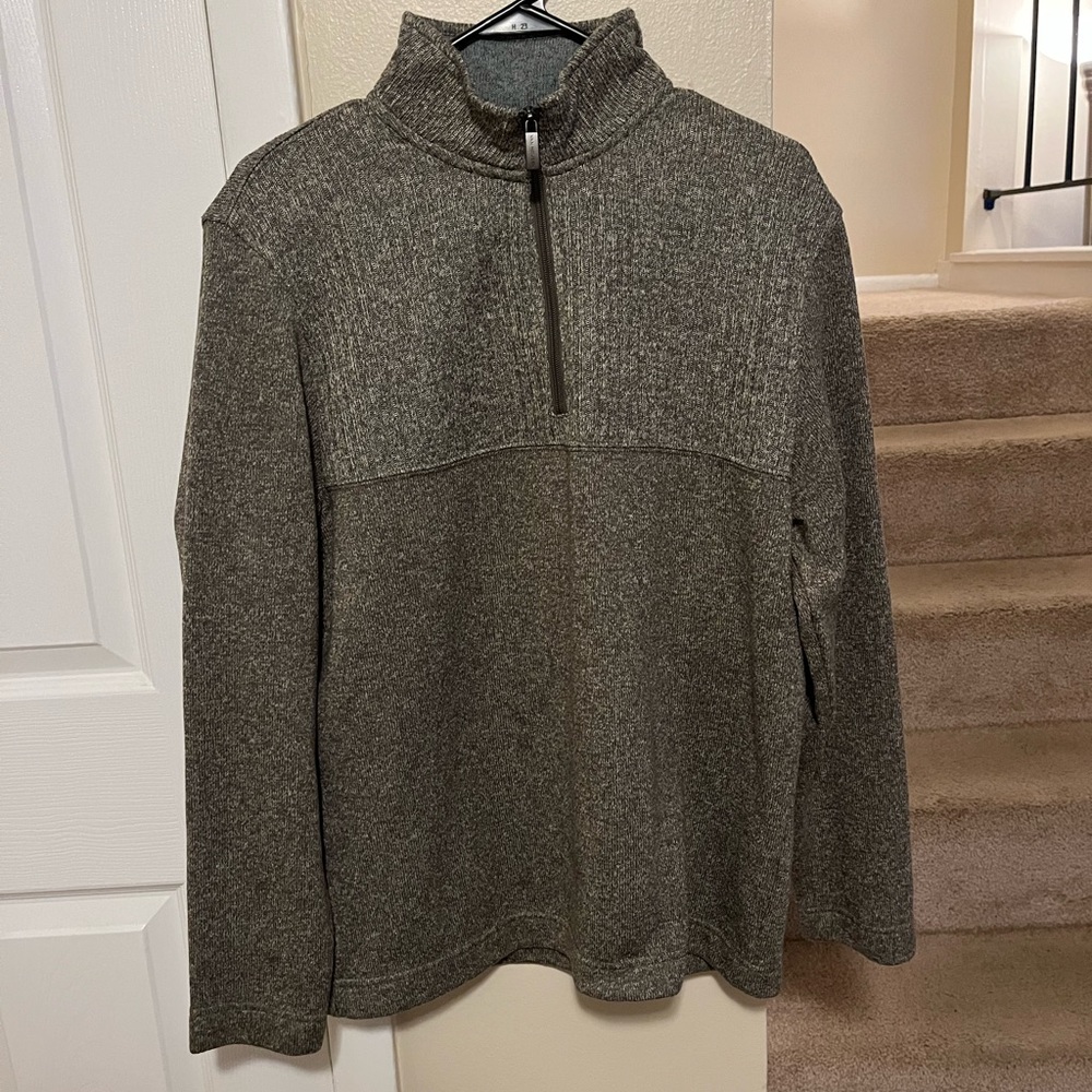 Dark Green Van Heusen Long sleeve quarter zip
